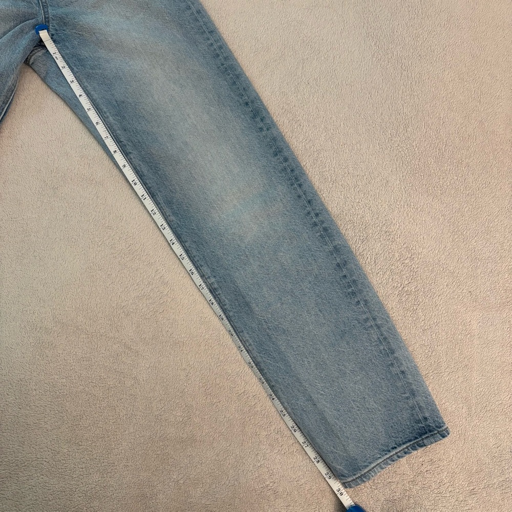 American Eagle High Waisted Medium Wash Baggy Straight Leg Jeans - Picture 6 of 7